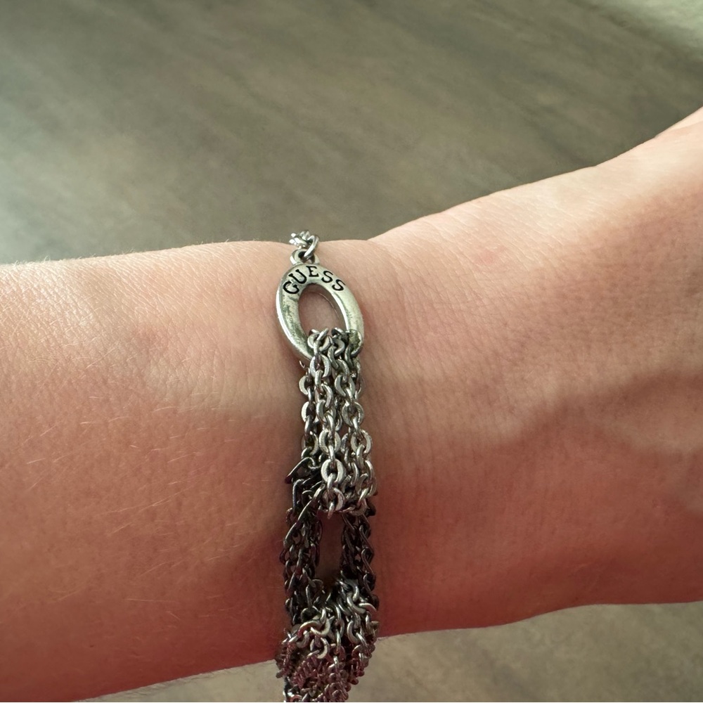 GUESS Multi-Strand Silver Bracelet